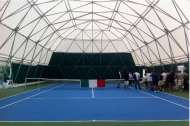 Il campo coperto del circolo tennis silvano